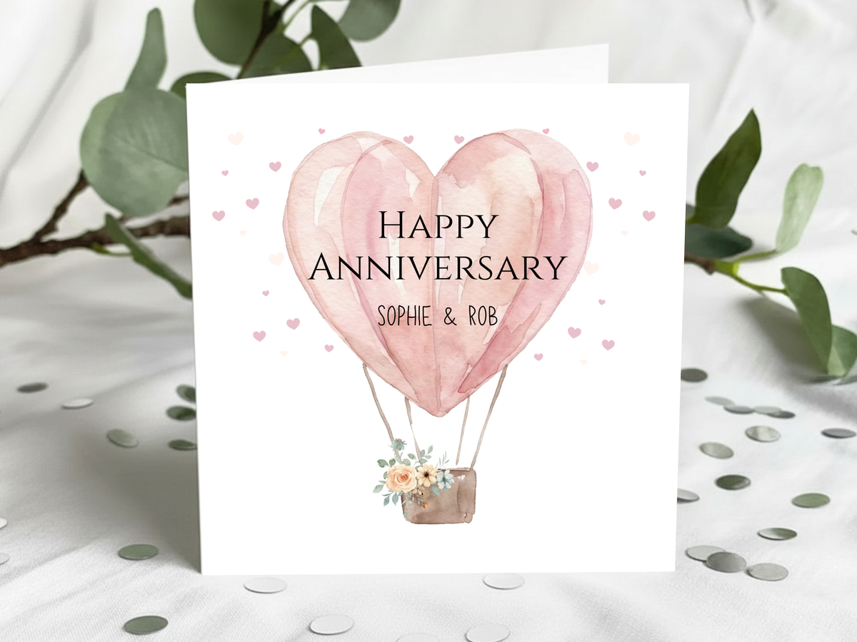 Personalised 'Happy Anniversary' Greeting Card