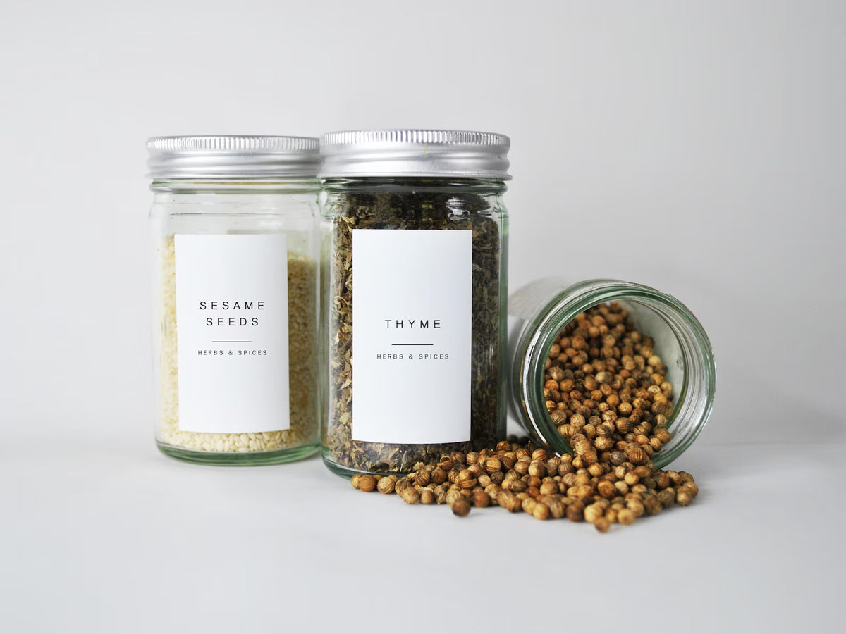Kitchen Herb and Spice Labels – Set of 30