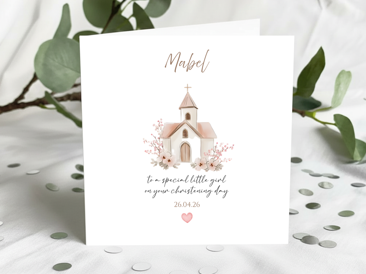 Personalised 'On Your Christening Day' Greeting Card