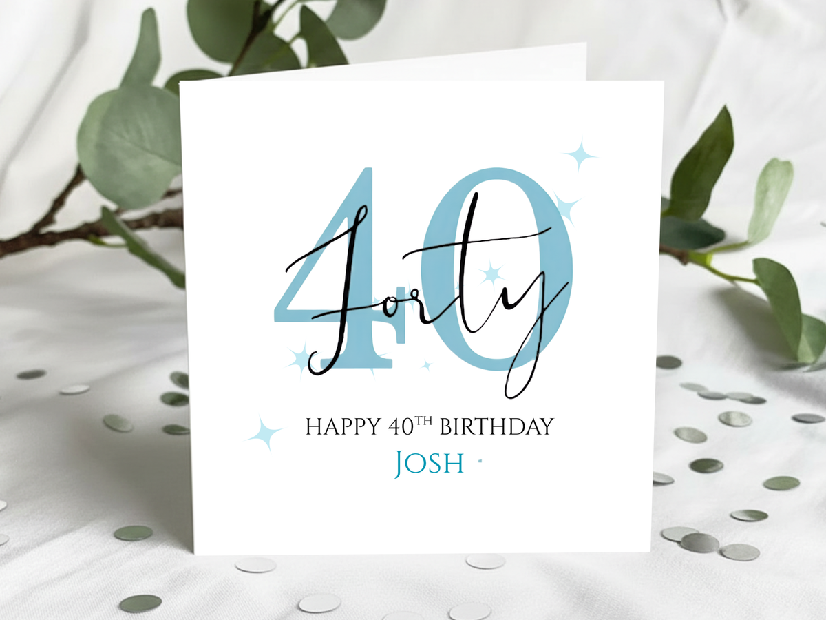 Personalised '40th Birthday' Greeting Card