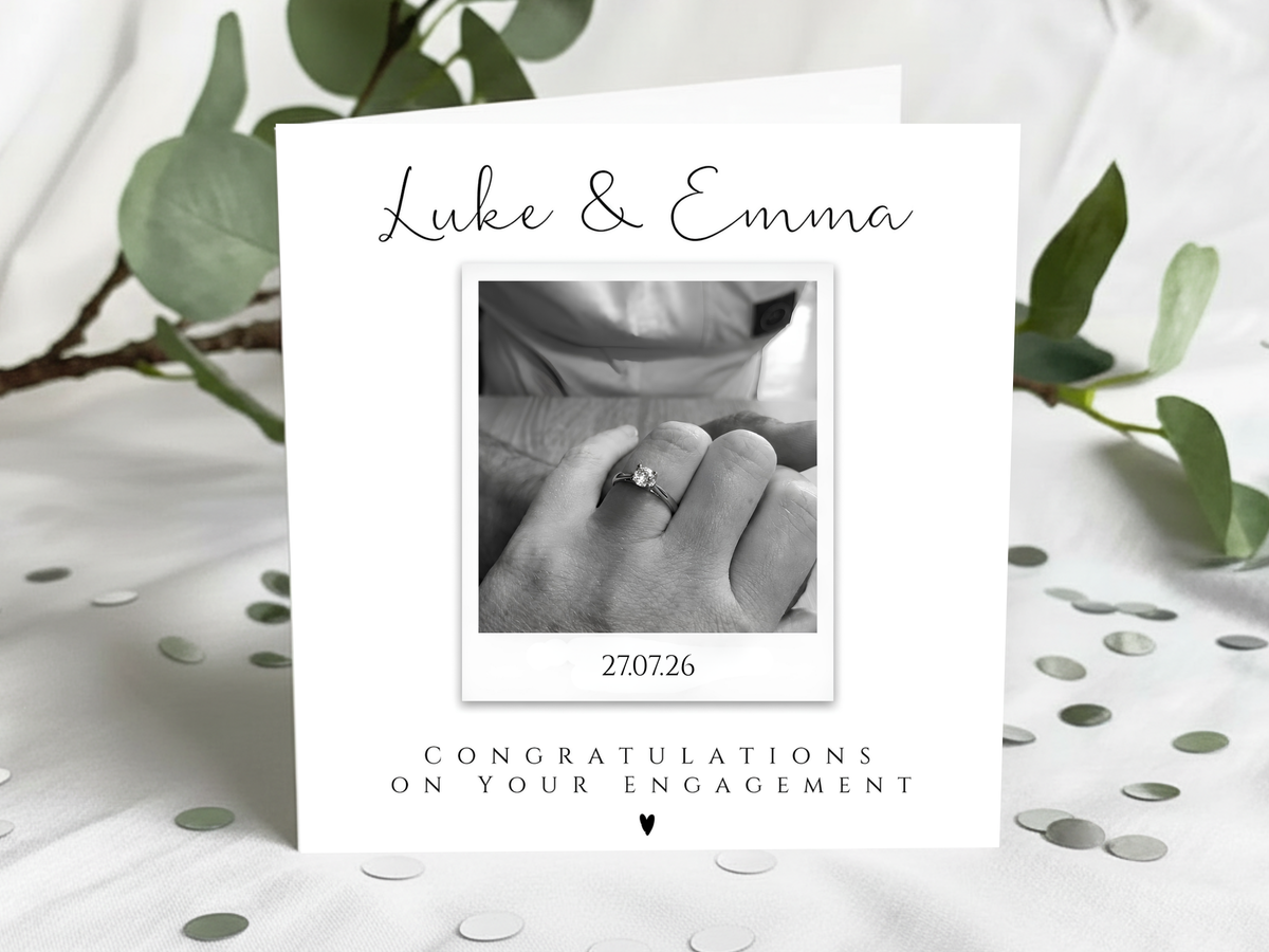 Personalised 'Congratulations on your Engagement' Greeting Card